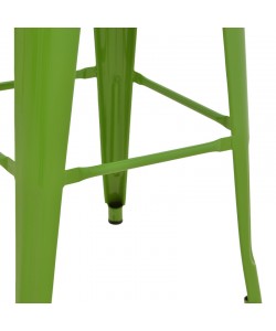 Σκαμπό μπαρ Utopia pakoworld μέταλλο σε πράσινη απόχρωση 42x42x76εκ