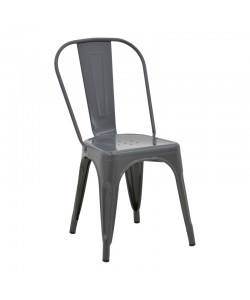 Καρέκλα Utopia pakoworld μέταλλο σε ανθρακί απόχρωση 44x44x85εκ
