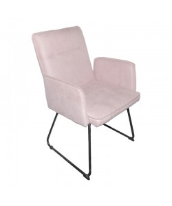 Πολυθρόνα Essential pakoworld ύφασμα σάπιο μήλο-πόδι μαύρο μεταλλικό 55.5x59x89εκ