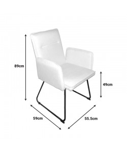 Πολυθρόνα Essential pakoworld ύφασμα μπεζ-πόδι μαύρο μεταλλικό 55.5x59x89εκ