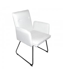 Πολυθρόνα Essential pakoworld ύφασμα μπεζ-πόδι μαύρο μεταλλικό 55.5x59x89εκ