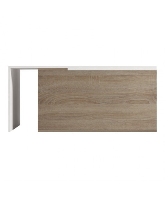 Τραπέζι σαλονιού Extera pakoworld επεκτεινόμενο σε λευκή-sonoma απόχρωση 100-160x50x45εκ