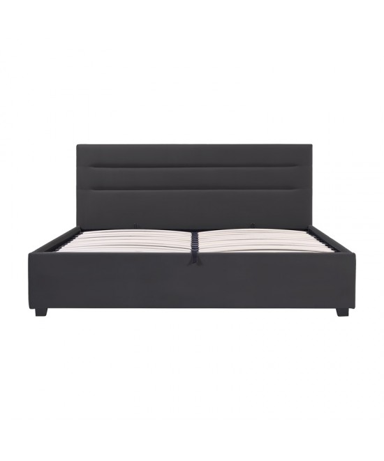 Κρεβάτι Molito pakoworld βελούδο σε μαύρη απόχρωση με αποθηκευτικό χώρο150x200εκ Κρεβάτι Molito pakoworld βελούδο σε μαύρη απόχρωση με αποθηκευτικό χώρο150x200εκ