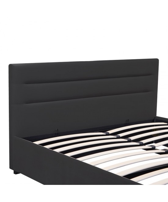 Κρεβάτι Molito pakoworld βελούδο σε μαύρη απόχρωση με αποθηκευτικό χώρο150x200εκ Κρεβάτι Molito pakoworld βελούδο σε μαύρη απόχρωση με αποθηκευτικό χώρο150x200εκ