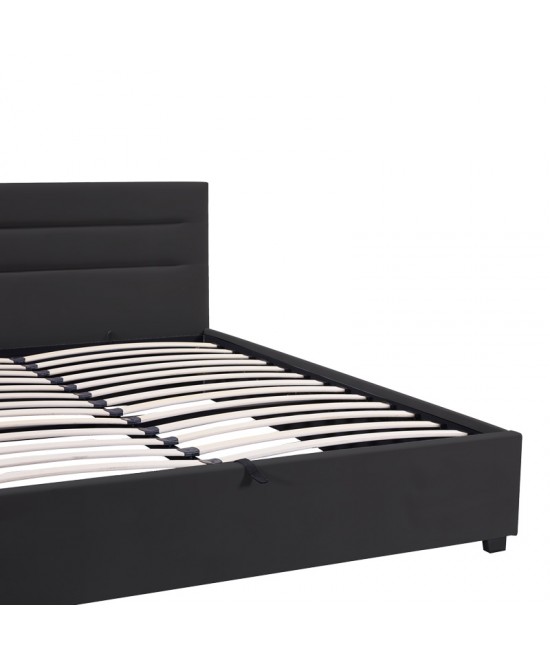Κρεβάτι Molito pakoworld βελούδο σε μαύρη απόχρωση με αποθηκευτικό χώρο150x200εκ Κρεβάτι Molito pakoworld βελούδο σε μαύρη απόχρωση με αποθηκευτικό χώρο150x200εκ