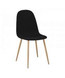 Καρέκλα Bella pakoworld γκρι ύφασμα με πόδι μέταλλο σε φυσική απόχρωση 43.5x52x89εκ