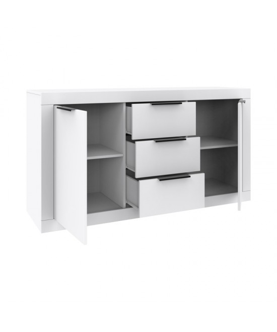 Μπουφές Doha pakoworld σε λευκή απόχρωση 150x45x80.5εκ