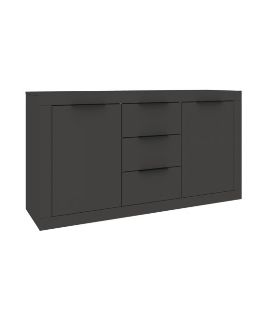 Μπουφές Doha pakoworld σε ανθρακί απόχρωση 150x45x80.5εκ