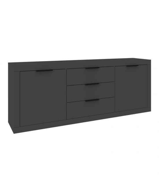 Μπουφές Doha pakoworld σε ανθρακί απόχρωση 210x45x80.5εκ