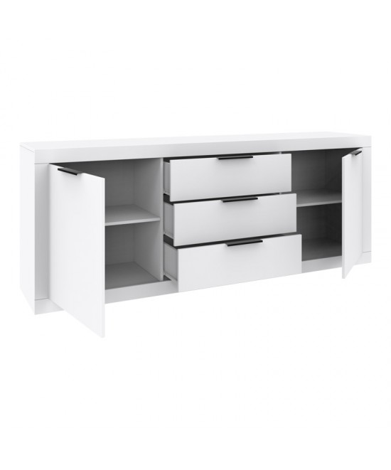 Μπουφές Doha pakoworld σε λευκή απόχρωση 210x45x80.5εκ