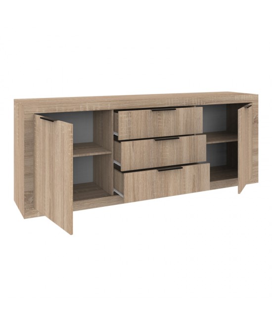 Μπουφές Doha pakoworld σε sonoma απόχρωση 210x45x80.5εκ