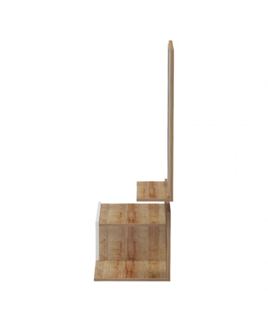 Έπιπλο εισόδου με καθρέπτη Miranda pakoworld σε λευκή-oak απόχρωση 60x30x89.5εκ