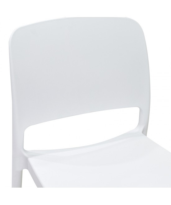 Καρέκλα Fenxy pakoworld pp σε λευκή απόχρωση 38x42x77εκ