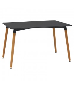 Τραπέζι Natali pakoworld MDF μαύρο-πόδια φυσικό 120x80x76εκ