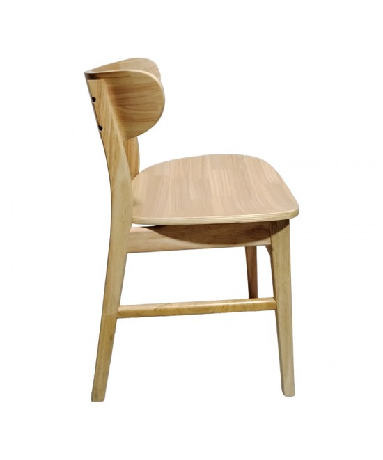 Καρέκλα Lumnia pakoworld rubberwood σε φυσική απόχρωση 46x50x76εκ