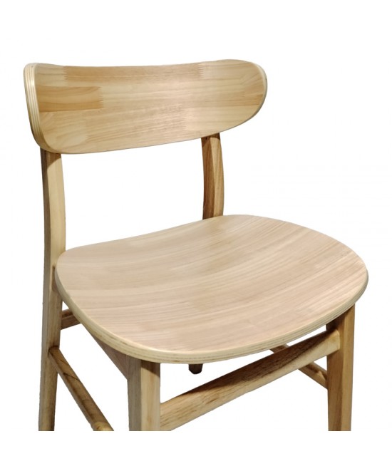 Καρέκλα Lumnia pakoworld rubberwood σε φυσική απόχρωση 46x50x76εκ