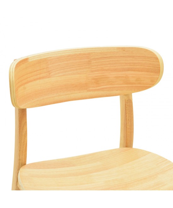 Καρέκλα Lumnia pakoworld rubberwood σε φυσική απόχρωση 46x50x76εκ