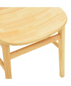 Καρέκλα Lumnia pakoworld rubberwood σε φυσική απόχρωση 46x50x76εκ