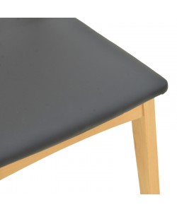 Καρέκλα Renna pakoworld ξύλο οξιάς σε φυσική απόχρωση με μαύρο pu μαξιλάρι 48x52x79εκ Καρέκλα Renna pakoworld ξύλο οξιάς σε φυσική απόχρωση με μαύρο pu μαξιλάρι 48x52x79εκ