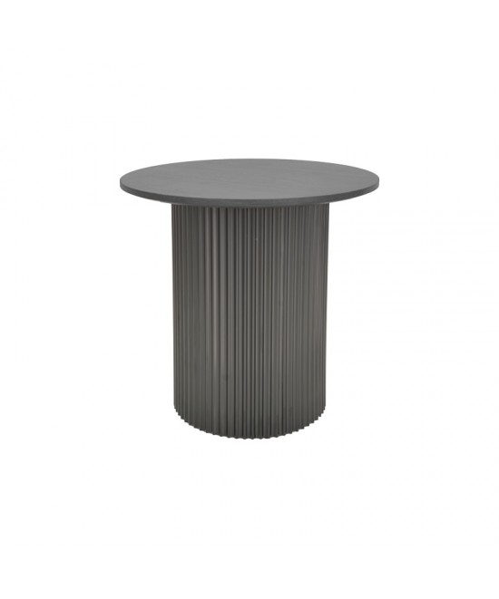 Βοηθητικό τραπέζι Dovel pakoworld mdf σε μαύρη απόχρωση Φ50x45εκ