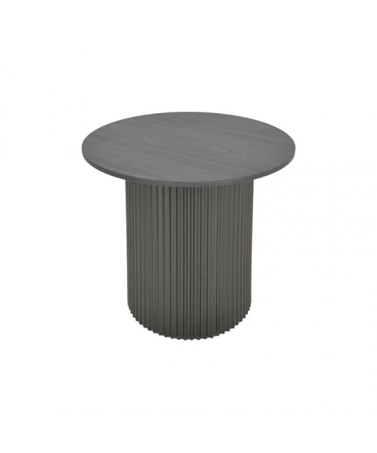 Βοηθητικό τραπέζι Dovel pakoworld mdf σε μαύρη απόχρωση Φ50x45εκ