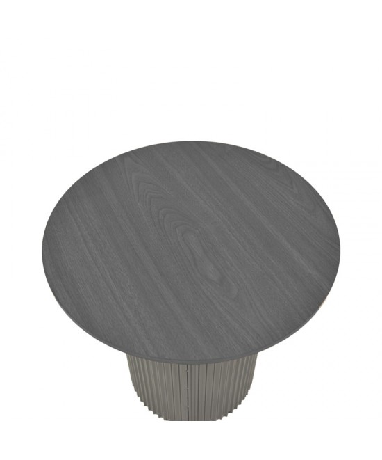 Βοηθητικό τραπέζι Dovel pakoworld mdf σε μαύρη απόχρωση Φ50x45εκ