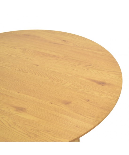 Τραπέζι Karulo pakoworld mdf σε sonoma απόχρωση Φ120x76εκ Τραπέζι Karulo pakoworld mdf σε sonoma απόχρωση Φ120x76εκ