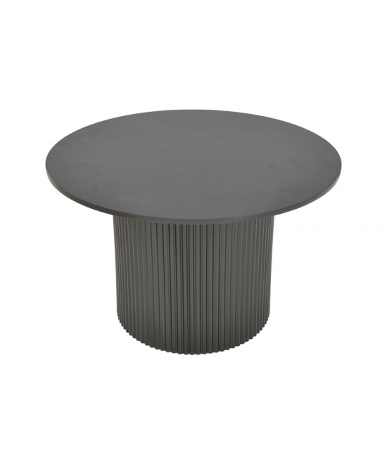 Τραπέζι σαλονιού Dovel pakoworld mdf σε μαύρη απόχρωση Φ70x40εκ