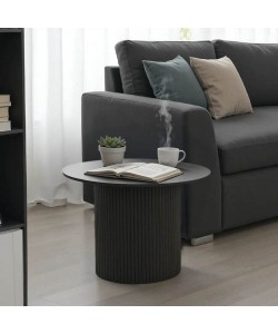 Τραπέζι σαλονιού Dovel pakoworld mdf σε μαύρη απόχρωση Φ70x40εκ