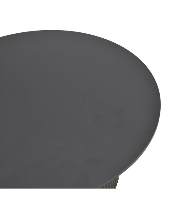 Τραπέζι σαλονιού Dovel pakoworld mdf σε μαύρη απόχρωση Φ70x40εκ