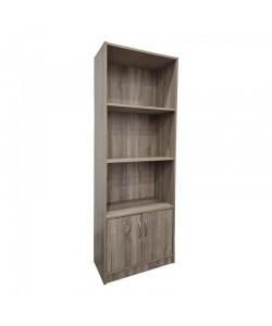Βιβλιοθήκη Tekaro pakoworld σε sonoma απόχρωση 60x29x166εκ