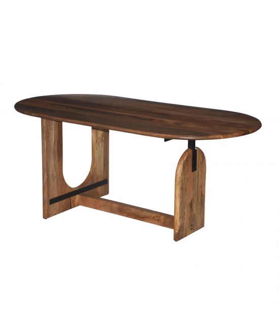 Τραπέζι Jenkou pakoworld mango ξύλο σε φυσική απόχρωση 180x90x76εκ Τραπέζι Jenkou pakoworld mango ξύλο σε φυσική απόχρωση 180x90x76εκ
