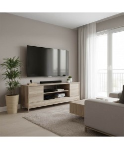 Έπιπλο τηλεόρασης Sasa pakoworld σε sonoma απόχρωση 120x35x41.5εκ