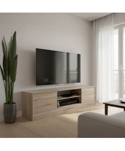 Έπιπλο τηλεόρασης Sasa I pakoworld σε sonoma απόχρωση 150x35x41.5εκ