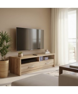 Έπιπλο τηλεόρασης Podizor pakoworld σε sonoma απόχρωση 120x45x42.5εκ