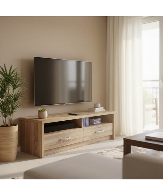 Έπιπλο τηλεόρασης Podizor pakoworld σε sonoma απόχρωση 120x45x42.5εκ