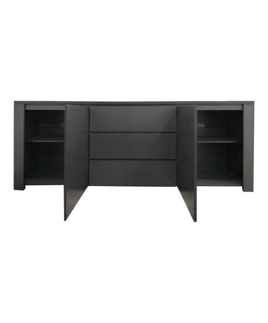 Μπουφές Kalya pakoworld σε ανθρακί απόχρωση 220x49x89.5εκ