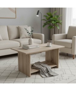 Τραπέζι σαλονιού Votalo pakoworld σε sonoma απόχρωση 80x40x42εκ