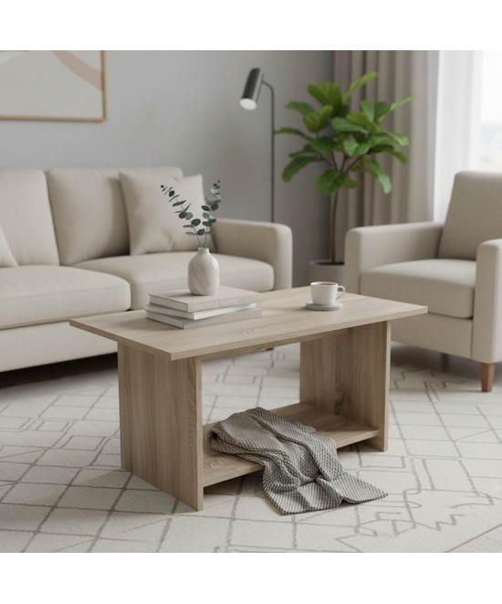 Τραπέζι σαλονιού Votalo pakoworld σε sonoma απόχρωση 80x40x42εκ