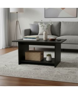 Τραπέζι σαλονιού Votalo pakoworld σε ανθρακί απόχρωση 80x40x42εκ