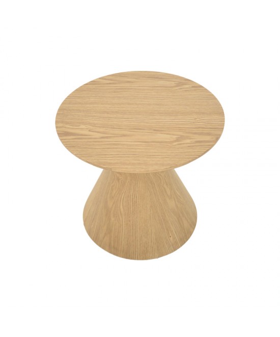 Τραπέζι σαλονιού Donda pakoworld mdf σε sonoma απόχρωση Φ80x45εκ