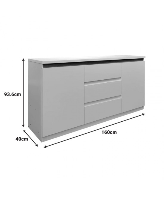 Μπουφές Chiemo pakoworld σε φυσική απόχρωση 160x40x93.6εκ