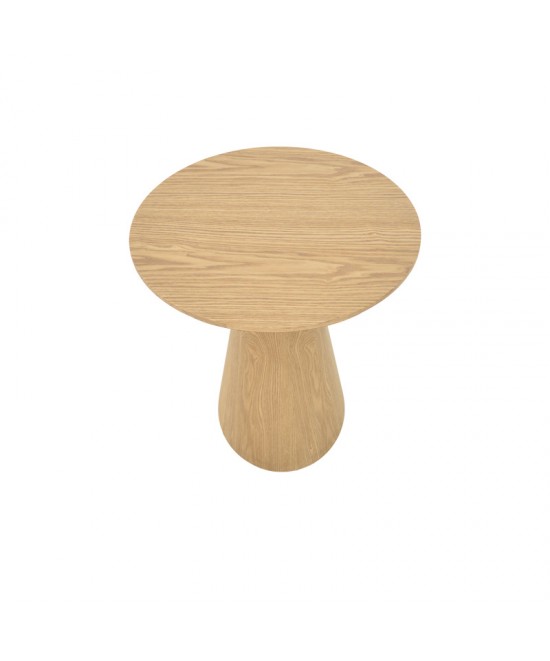 Τραπέζι σαλονιού Donda pakoworld mdf σε sonoma απόχρωση Φ60x40εκ