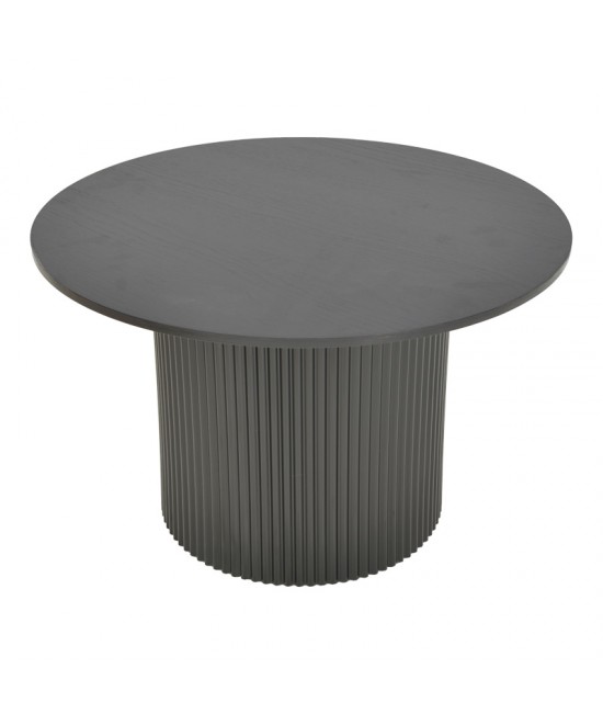 Τραπέζι Karulo pakoworld mdf σε μαύρη απόχρωση Φ120x76εκ Τραπέζι Karulo pakoworld mdf σε μαύρη απόχρωση Φ120x76εκ