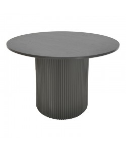 Τραπέζι Karulo pakoworld mdf σε μαύρη απόχρωση Φ120x76εκ