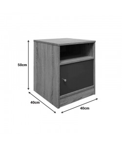 Κομοδίνο Foly pakoworld με ένα ντουλάπι σε λευκή απόχρωση 40x40x50εκ