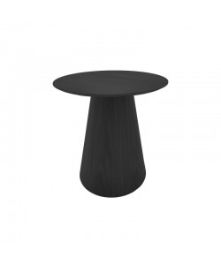 Τραπέζι σαλονιού Donda pakoworld mdf σε μαύρη απόχρωση Φ60x40εκ