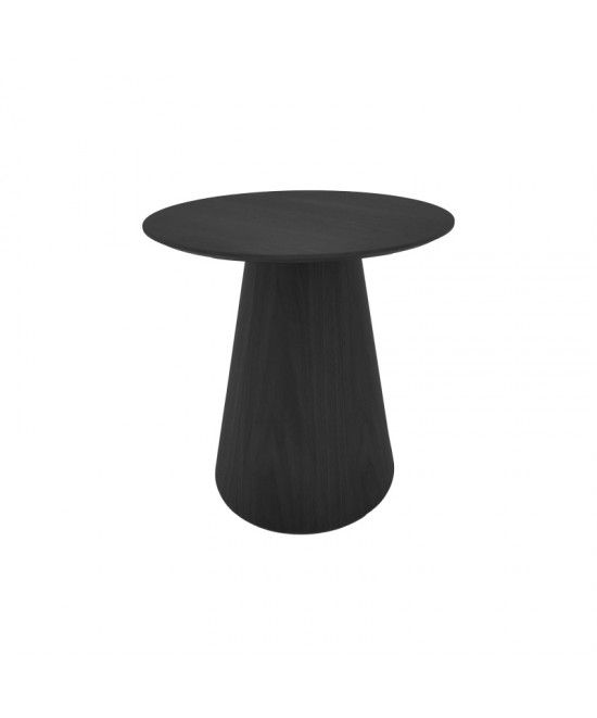 Τραπέζι σαλονιού Donda pakoworld mdf σε μαύρη απόχρωση Φ60x40εκ