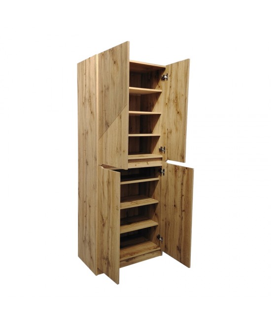 Παπουτσοθήκη-ντουλάπι Kebell pakoworld σε oak απόχρωση 71x41.5x180.4εκ