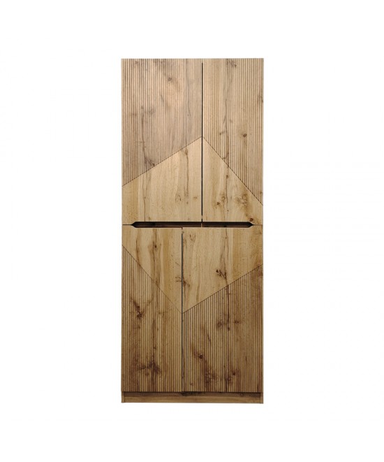 Παπουτσοθήκη-ντουλάπι Kebell pakoworld σε oak απόχρωση 71x41.5x180.4εκ